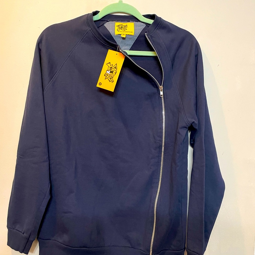 Men Crew Neck Sweatshirt With Zip Accent